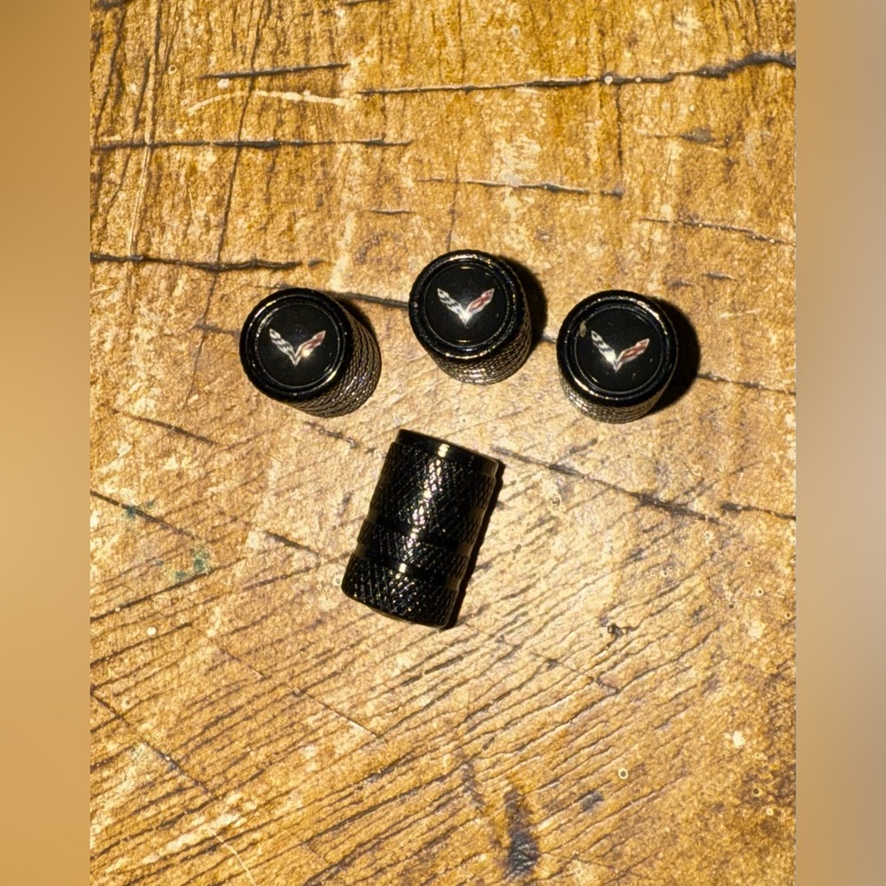 New Corvette valve stem tire caps‎